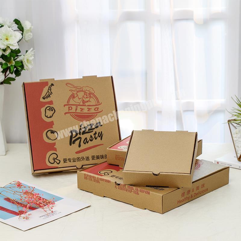 Customised Design Printed Spot Blank Corrugated Disposable Packaging Pizza Box