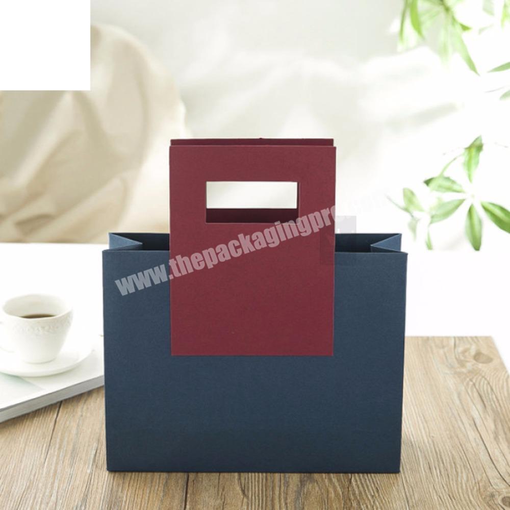 Customised Kraft Paper Bag Flat Paper with Handle And LOGO