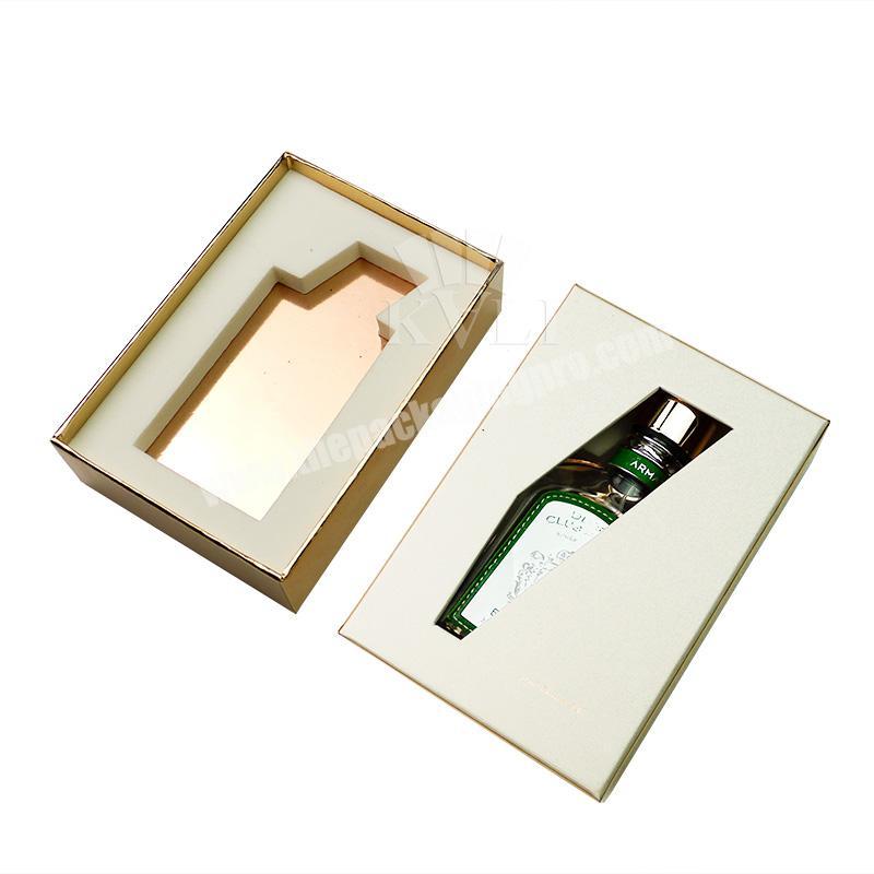 Customised laser cutting cardboard gift box with foam insert blank slotted perfume paper box packaging