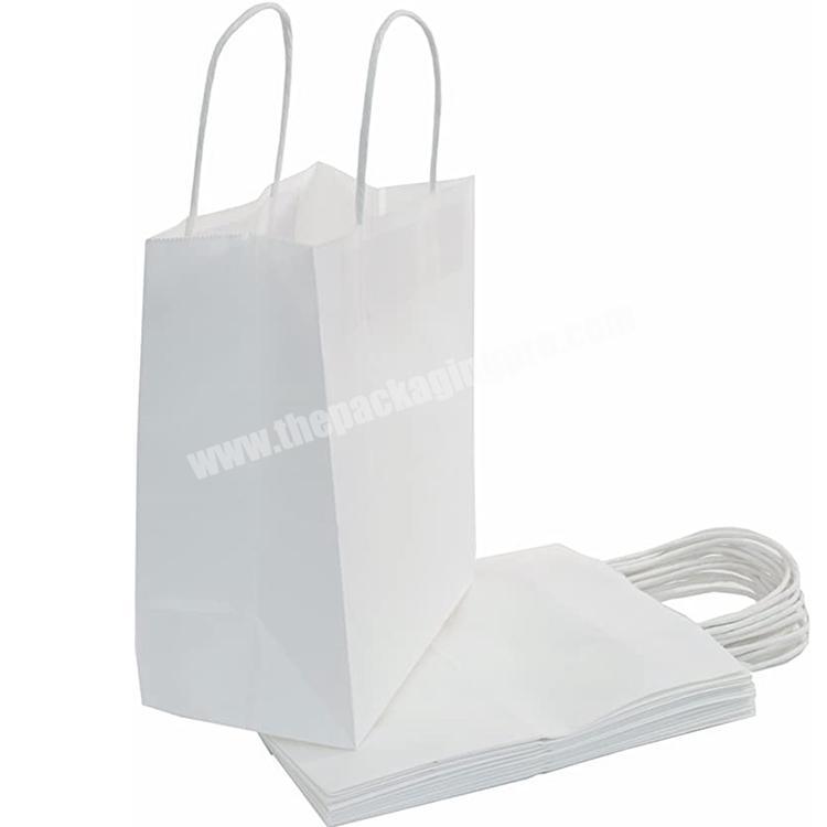 Customised Logo Packaging Printed Biodegradable Kraft Paper Bag With Handle
