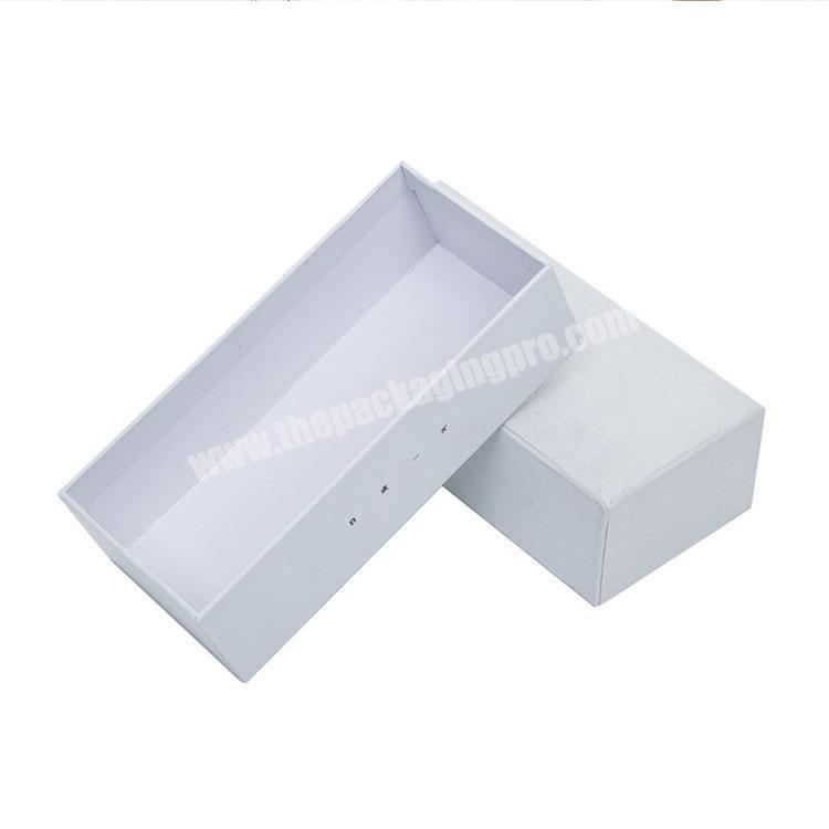 Customised Package Box Supplier Rigid Cardboard Cellphone Mobile Phone Case Lid and Base Packaging Box White