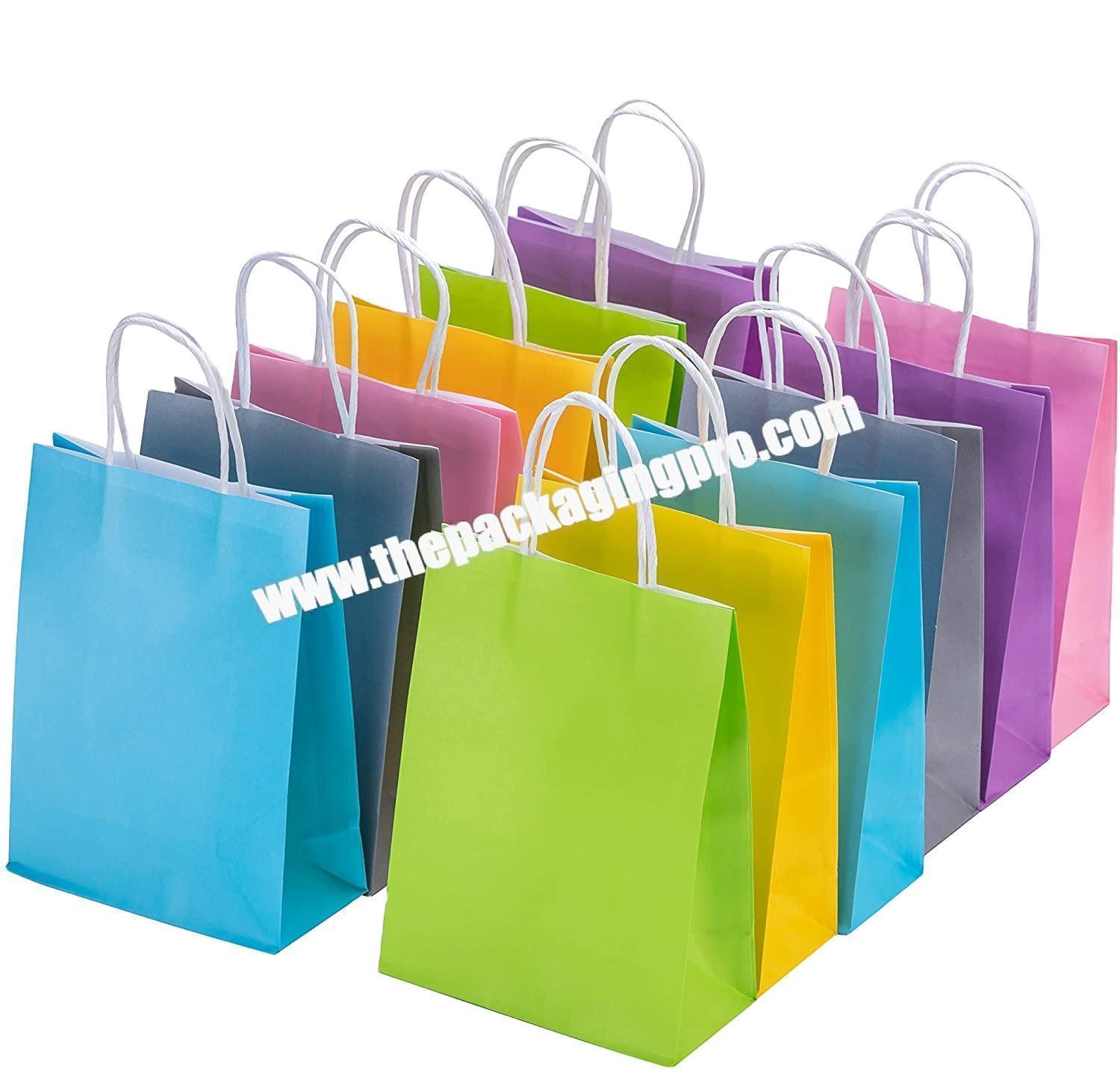 customised paper bag brown shopping packaging flat handle kraft paper bag