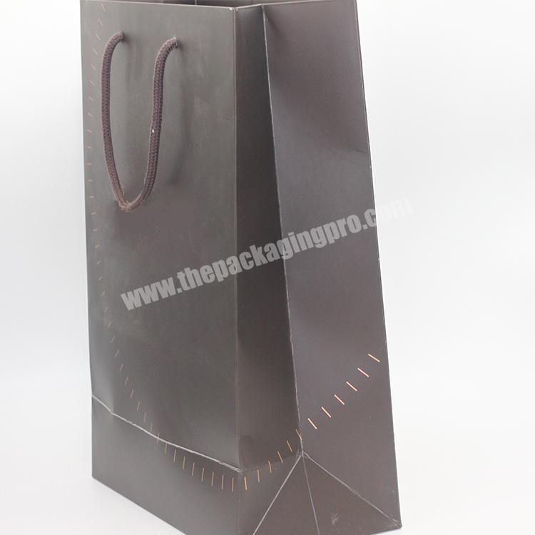 Customised Paper Bags Personalized Decorative Luxury Jewelry Shopping Packaging Custom Logo Black Gift Bag