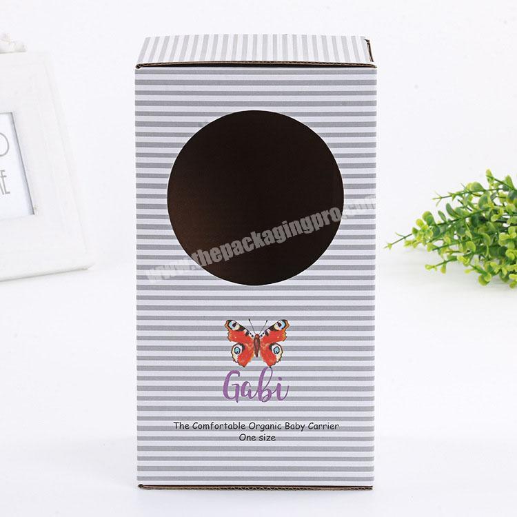 Customised size corrugated paper doll packaging box with open window