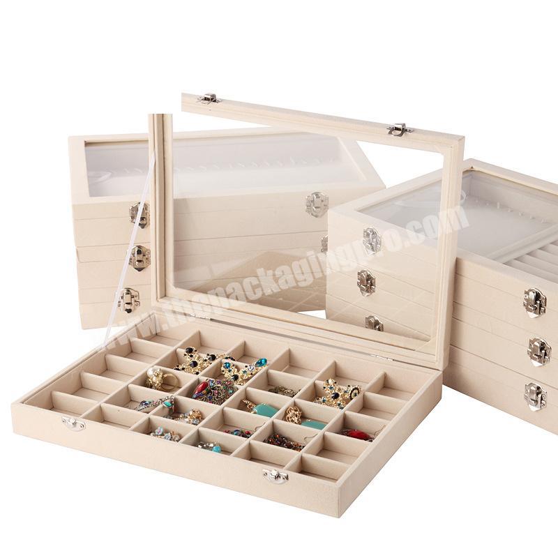 Customization earrings rings necklaces boxes jewelry box display