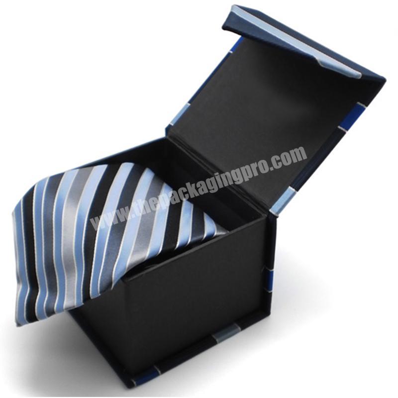 Customization flexible rigid cardboard paper gift box wholesale cufflinks bow tie neck tie gift packaging boxes