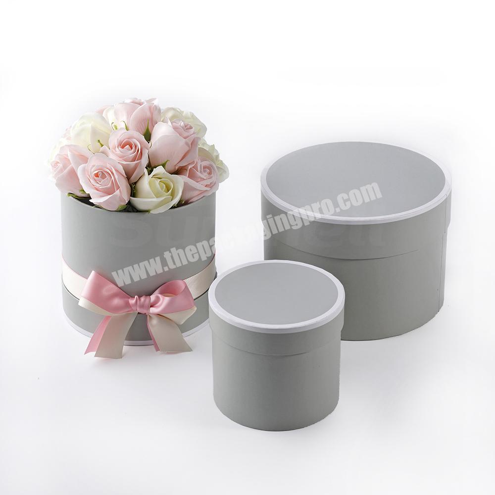 Customize color cylindrical flower paper packaging box