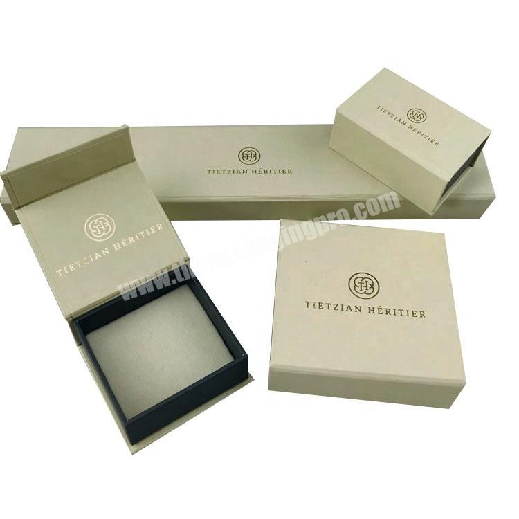Customize different size different design jewellery packing box with inlay