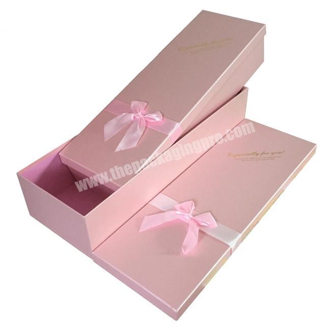 customize gift flower paper gift box with ribbon