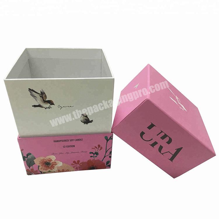 Customize hard cardboard recyclable candle gift boxes and craft industrial wholesale candle packaging box