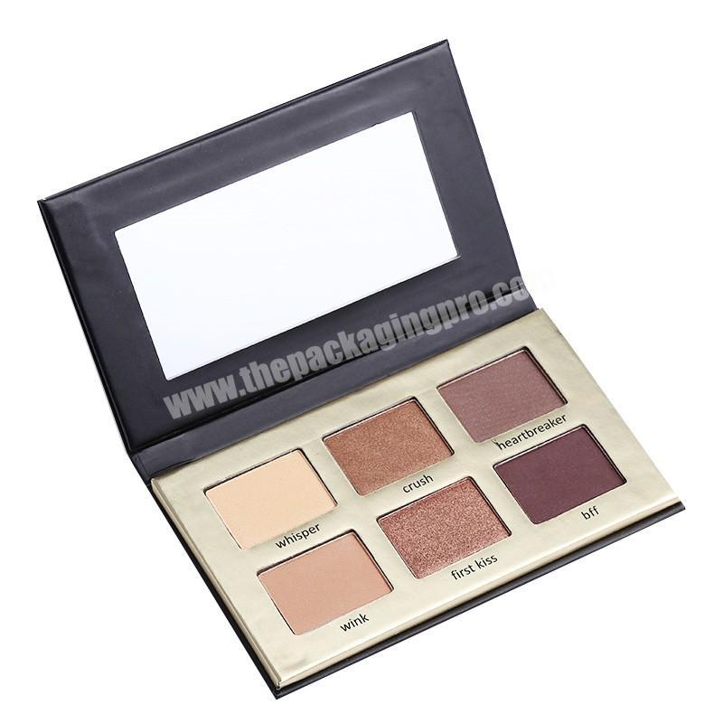 customize logo high quality luxury small eyeshadow make up palette empty cosmetic eyeshadow package magnet paper boxes