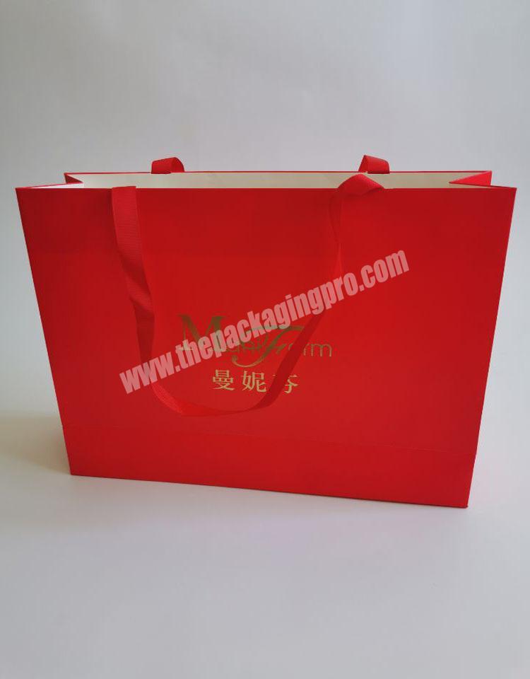 customize Logo shopping bag clothes hand bag printed paper bag with handle