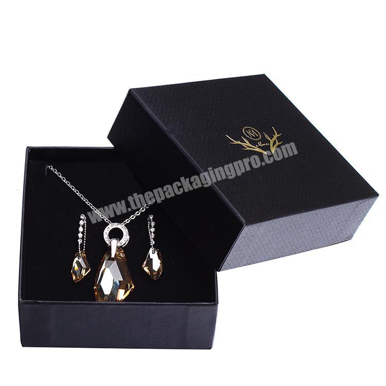 customize luxury black jewelry package box