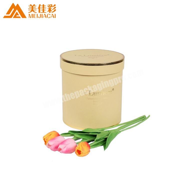 Customize Luxury Cardboard Packaging Round Rose Flower Gift Box