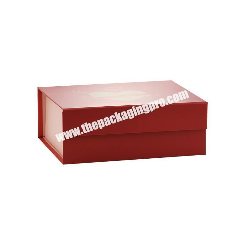 Customize magnet flap open luxury festival gift packing box with magnetic lid