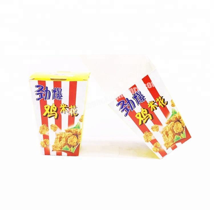 Customize Popcorn Paper Eco Boxes Fried Chicken Printing Packaging