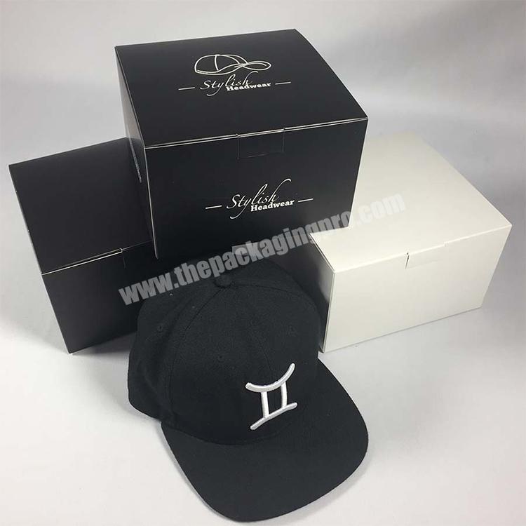Customize Printed Folding New Era Baseball Pvc Window Hat Packaging Gift Box For Caps