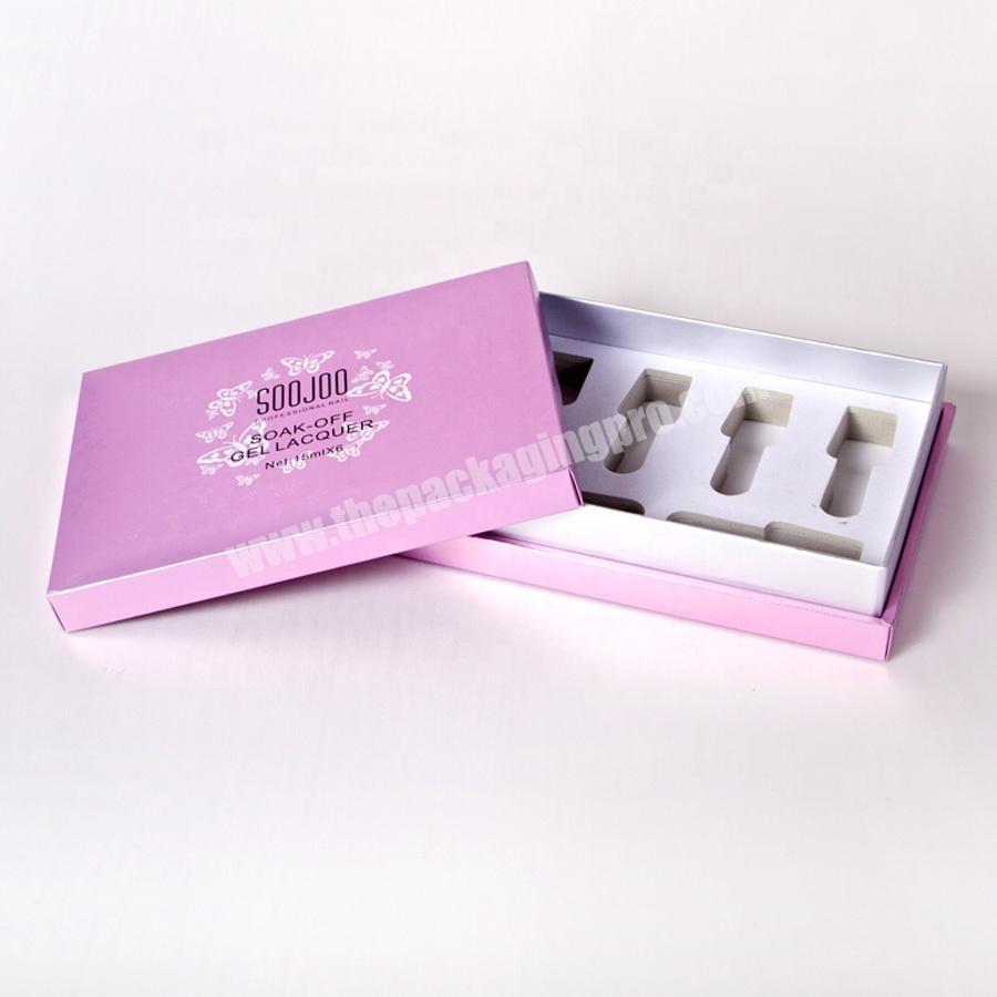 customize Rigid Cardboard Cosmetic Personal Care Pink Paper Boxes With Logo