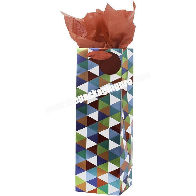 Customize various sizes gift wrapping paper bags with handbags