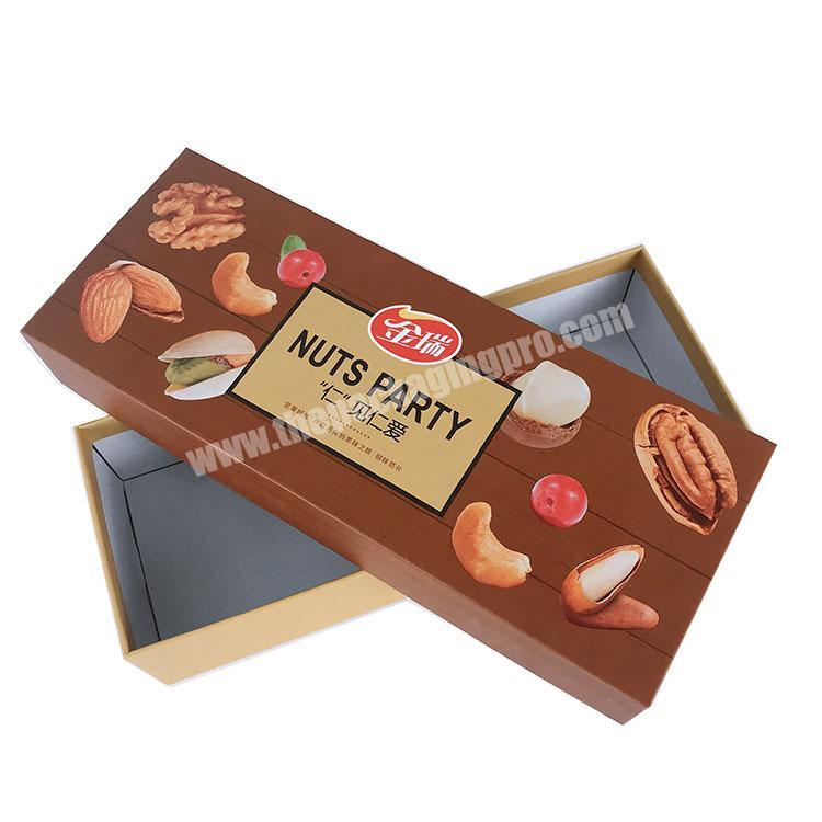 Customized Artwork Nut Bag Packing Boxes Dried Fruit Tea Chocolate Bag Custom Lid Box Packaging For Cheap Sale