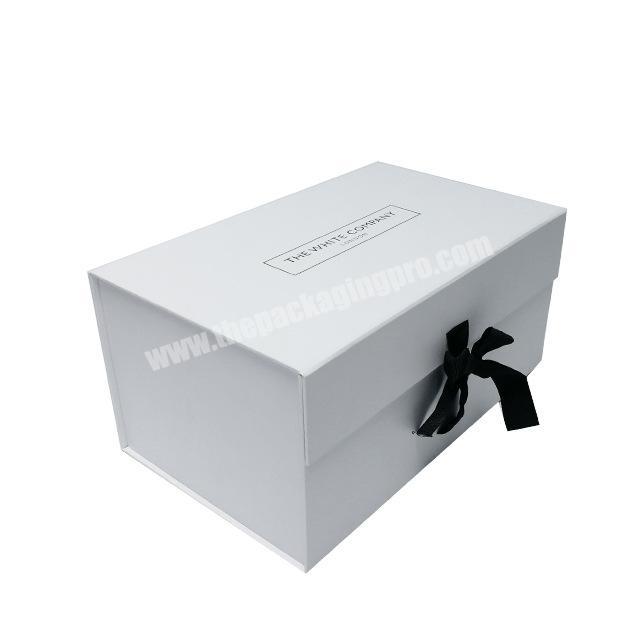 Customized belt cardboard gift boxes with white folding gift packaging