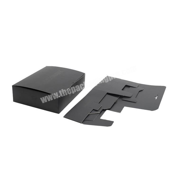 Customized black hat boxes eco friendly foldable paper box custom logo