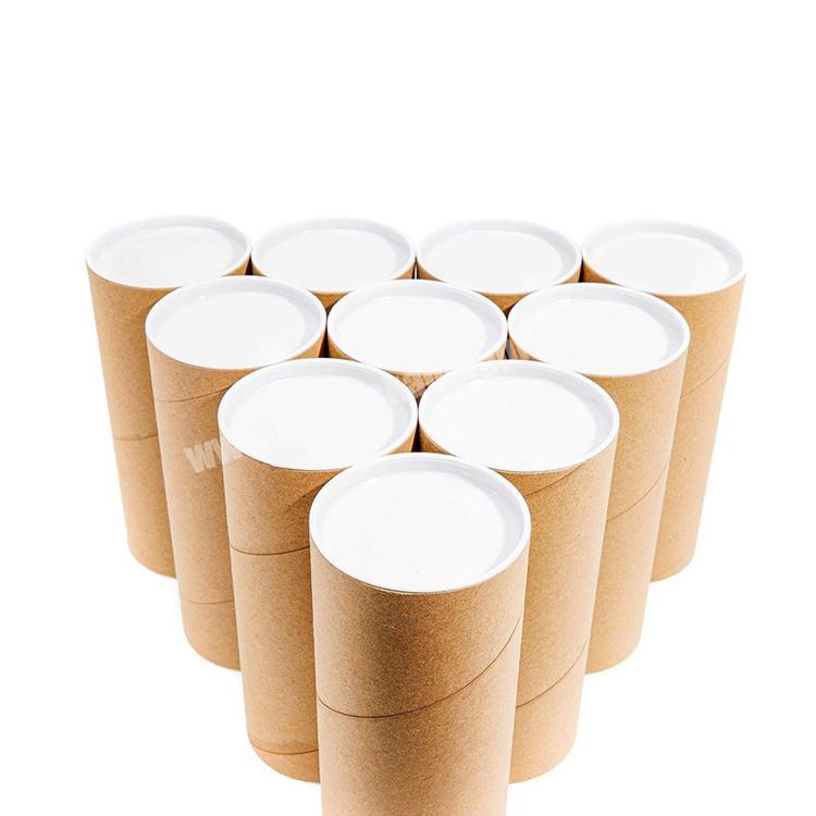 Customized Brown Kraft Mailing Shipping Tubes with Caps for ship transport