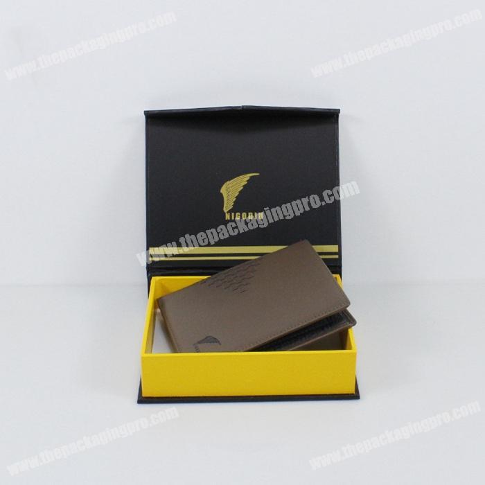 Customized Cardboard Magnetic Wallet Box Recycled Flip Top Gift Packaging Boxes