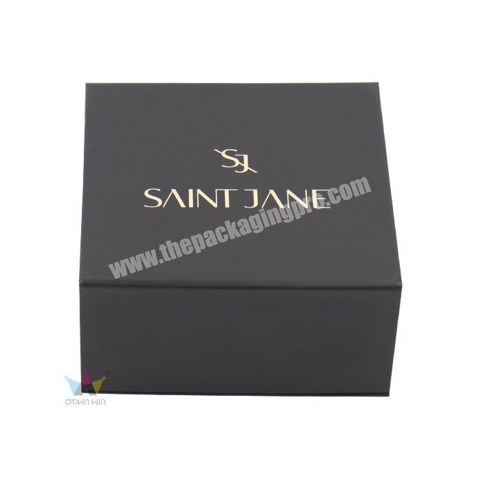 Customized Cardboard Paper Box Custom Hard Cardboard Gift Packaging Box Magnet for tie black magnet box with gold foil