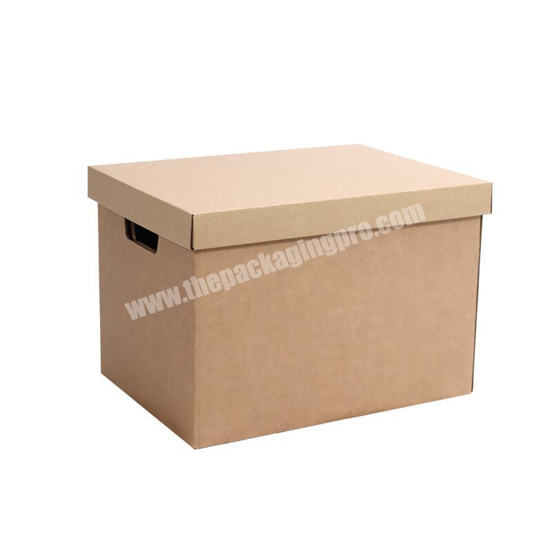 Customized Cheap Kraft Corrugated Paper Box Office File Clothes Packaging Mailer Postal Large Packing Boxes For Shipping Mail