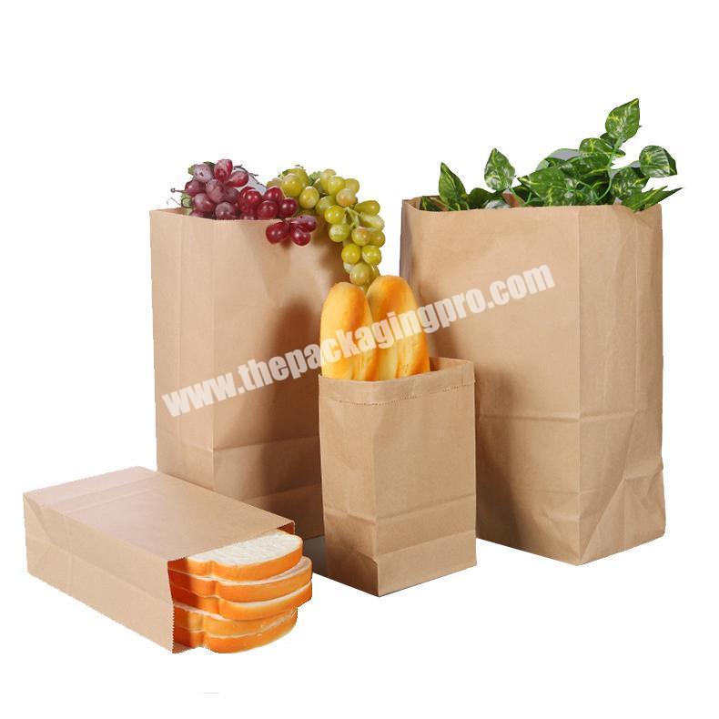 Customized Cheap Price Eco-friendly Kraft PaperBag With Your Own Logo  FoodBread Packaging Pouch