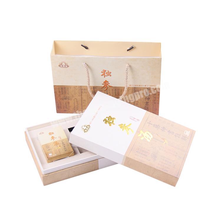 Customized cheap price logo print corrugated paper delivery box cardboard box with paper bag