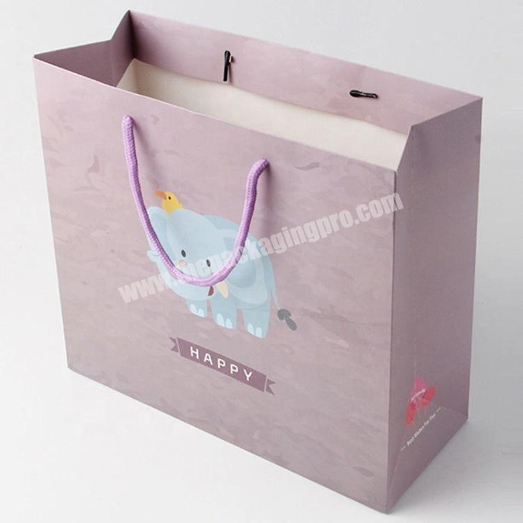 Customized Christmas Gift Packing Bags Recycled Art Paper for Shopping