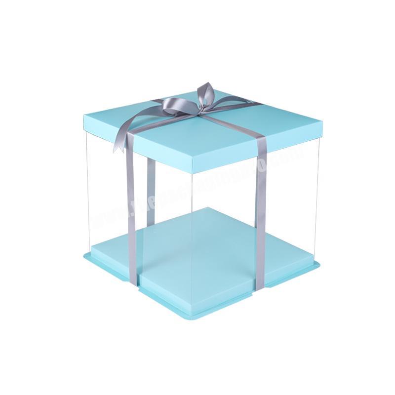 Customized clear cake box with food packing box bread packing box with window