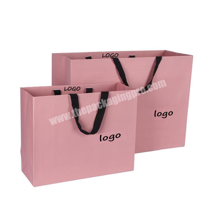 Customized color shopping printed gift paper bag with handle