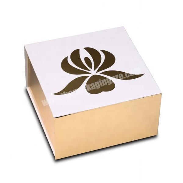 customized cosmetic box folding package  gift boxes with gold foil logo cardboard folding box