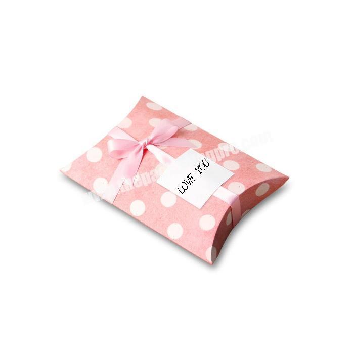 Customized Creative Cardboard Paper Pillow Box  In Bulk  Custom CandyGift Package Box