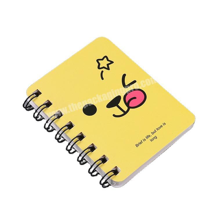 Customized cute hardcover pocket spiral notebook printing