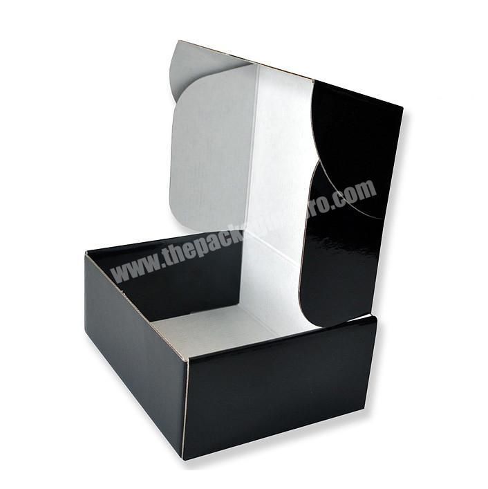 customized delivery black packaging corrugated box