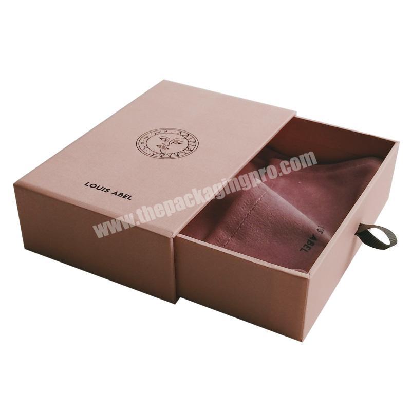 Customized Design Luxury Pink Drawer Sliding Box Hair Extension Packaging