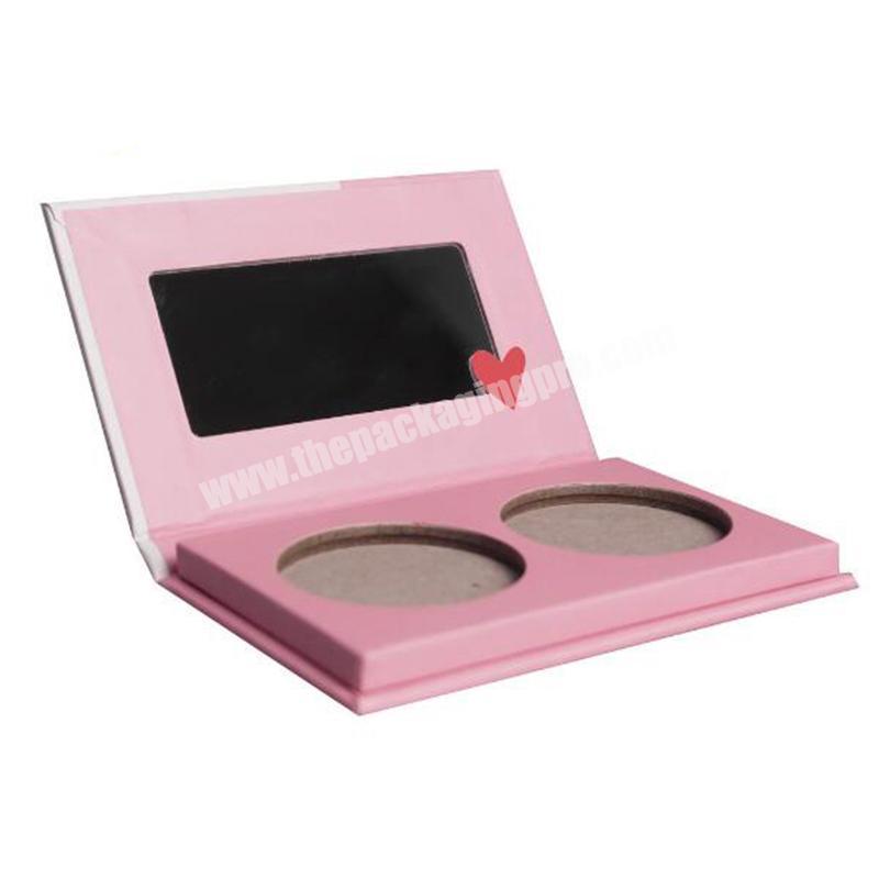 Customized Design Magnetic Eyeshadow Box Packaging Makeup Eyeshadow Palette With Mirror
