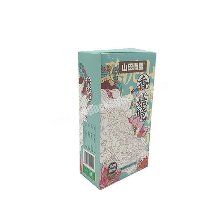 Customized disposable snack container brownie food packing paper folding box