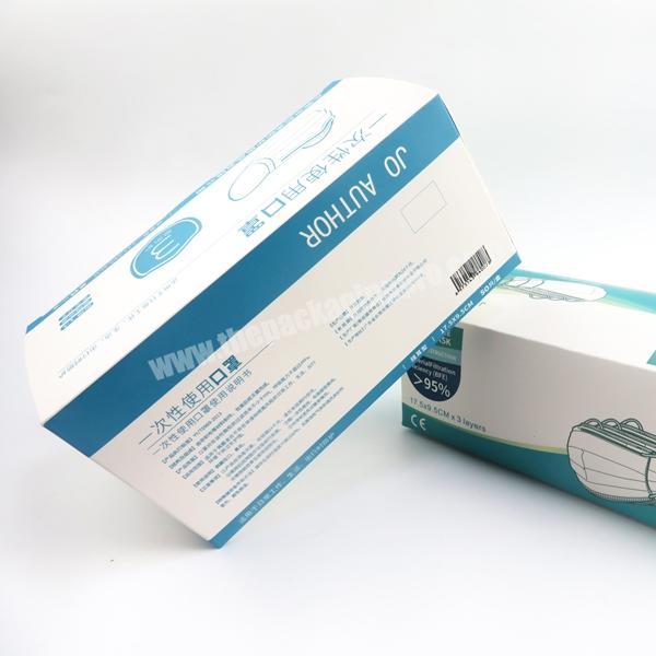 Customized Disposable Surgical Masks Packing Box  Masks Packing Paper Box