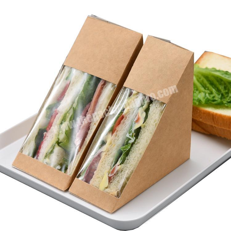 customized disposable triangle sandwich box for packaging lunch box machine