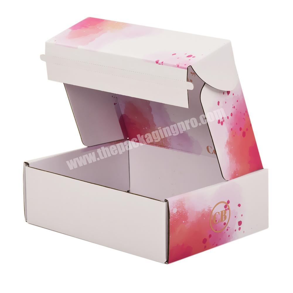 Customized e-commerce retail small packaging transportation shipping mailing boxes white custom logo