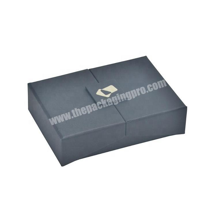Customized Eco Black Paper Packaging Credit Card Gift Box With Foam Holder