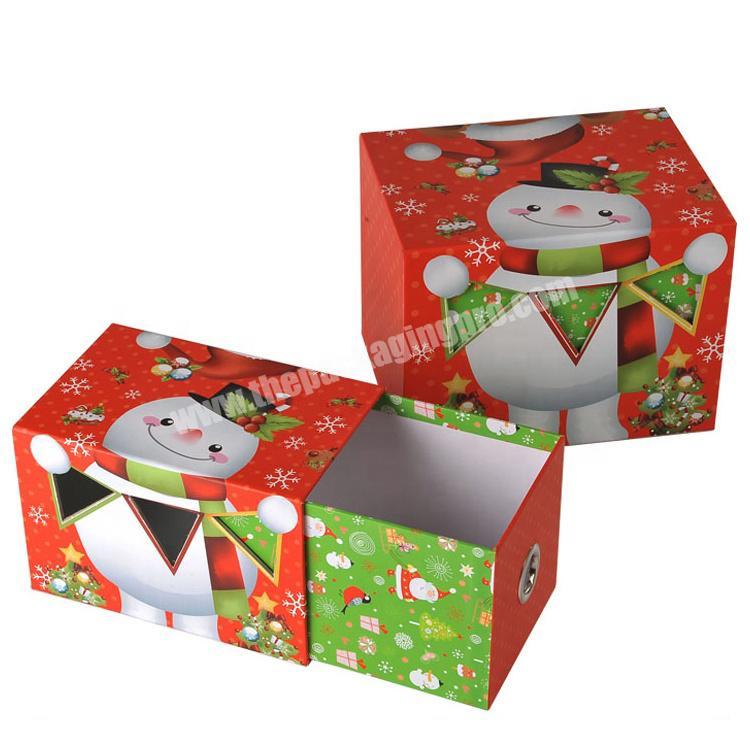 Customized ECO Friendly Luxury Paper Drawer Merry Christmas Gift Set Box