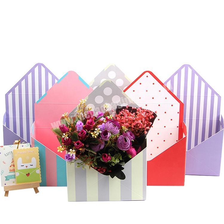 Customized Envelope Shape Waterproof Paper Box Flower Packing For Flowers