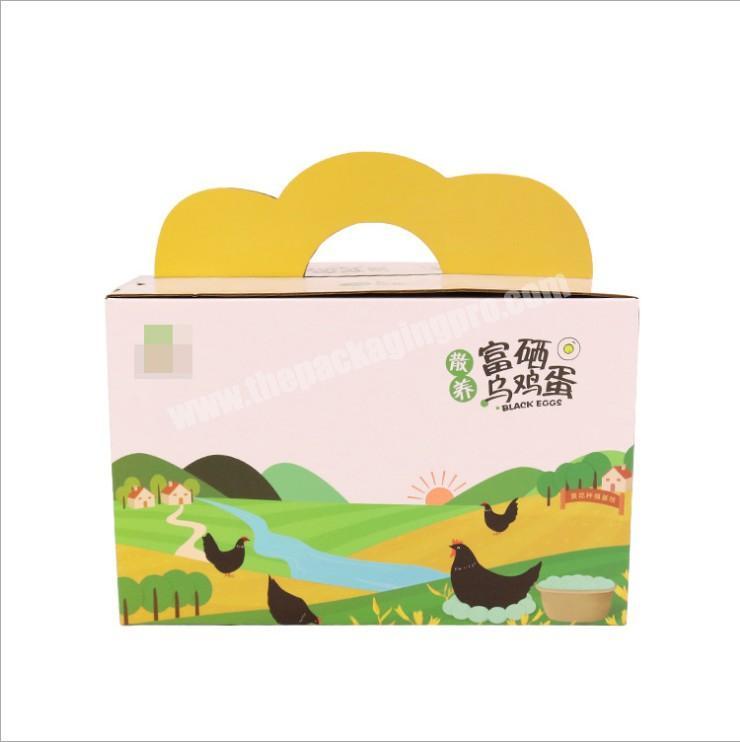 Customized  Fancy 30 eggs Portable Corrugated Packaging Paper box