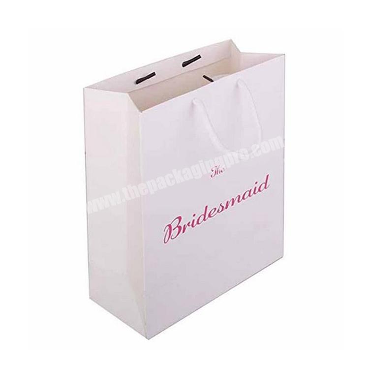 Customized Fashion clothes Recyclable White or Brown Kraft Paper Bags With Twisted handle or flat handle